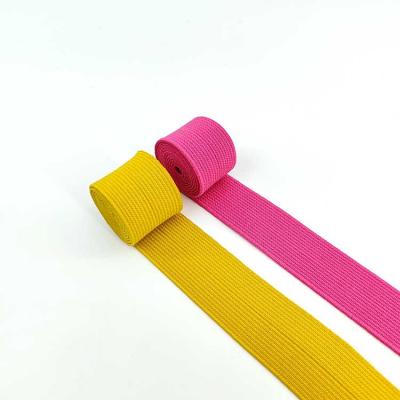 China Fast Delivery High Quality High Elastic Waistband  Woven Elastic Band Rib Texture Elastic Band for sale