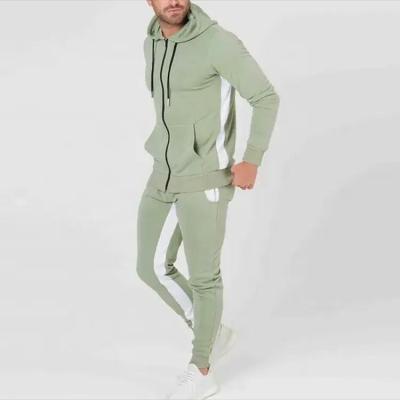 China                  Active Wear High Quality Heavyweight 100% Cotton Men Tracksuit Custom Full Zip Sweatpants and Hoodies Set for Men              for sale