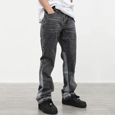 China                  Custom Streetwear Pant 100% Cotton Jogger Elasticated Waistband Black Men Blank Straight Leg Sweatpants              for sale