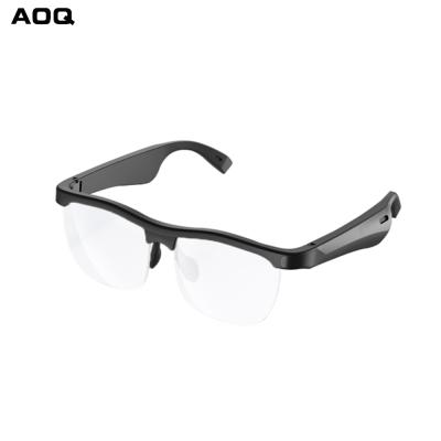 China 6 Hours 2022 New 3D Smart Half Rim TWS Glass J1 Audio Wireless Sunglasses Wearable Music Mp3 Bass Stereo Device Microphone for sale