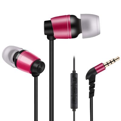 China Powerful Sound Cable Earphone With Volume Control Headphones In Ear 3.5mm Interface With Microphone For IOS Ipad Android Smartphon Abingo S006i for sale