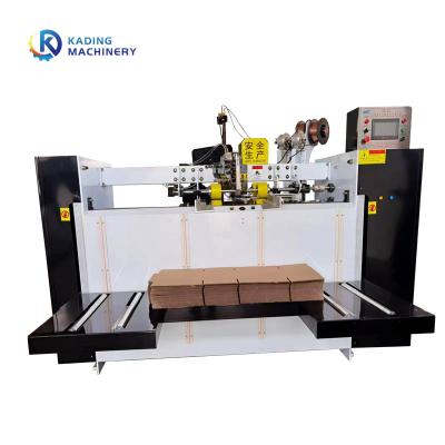 China Semi Automatic Single Piece Corrugated Box Stapling Machine Double Servo for sale