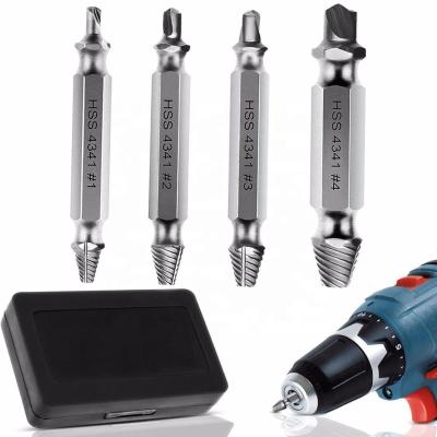 China 4PCS/Set HSS 4341 Screw Extractor Damaged Bolt Stud Tool Kit #1 #2 #3 #4 #1#2#3#4 for sale