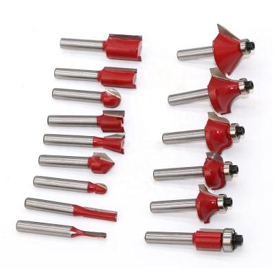 China 15pcs/set Carbide Woodworking Milling Cutters 1/2