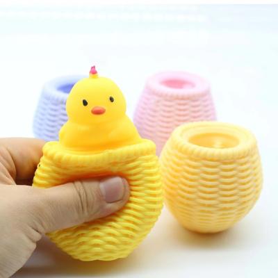 China Chick Toys For Baby Squeeze Shape Noise Squeeze Animal Toys Stress Relief Tpr Stress Reliever Novelty Funny Squeeze for sale