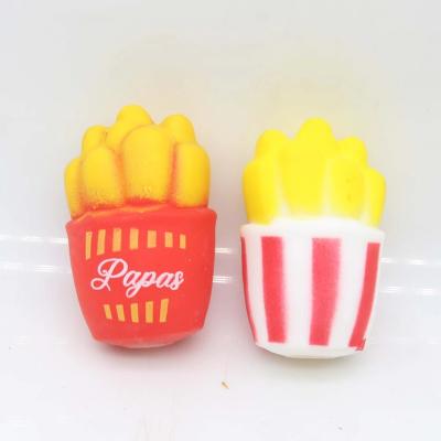 China Relieve Stress Newcomer Soft Cute TPR Food French Fries Squeeze Toys Relax Ball Decompression Squishy Person Toy For Kids for sale