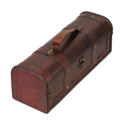 China China Vintage Antique Finished European Style Wooden Gift Rack Red Wine Box for sale