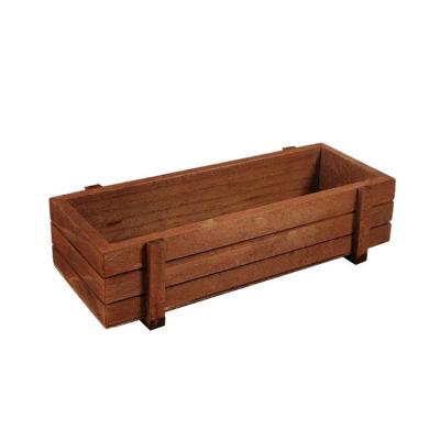 China High Quality Eco-Freindly Rectangle Planter Box Planting Container Wooden Planter for sale