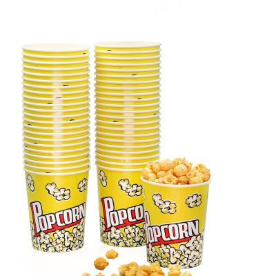 China Cute Paper Popcorn Containers Popcorn Buckets Biodegradable Classic Disposable Popcorn Cups For Bars Movie Nights for sale