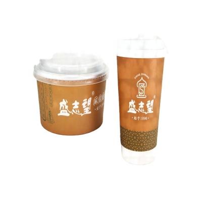 China Recycled Materials Cups Disposable Ice Cream Paper Cups Customized Biodegradable Paper Soup Bowl Ice Cream Paper Cups for sale