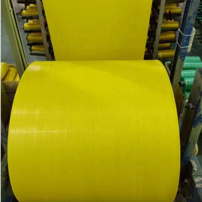 China Good Quality China Supplier Recyclable Yellow Red PP Woven To Roll Tubular Fabric For PP Woven Bag for sale