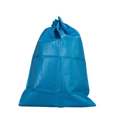 China 25 Kg Recyclable Blue Packaging Bag For Sand Cement PP Woven Sack Bag for sale