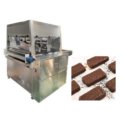 China 900mm Food Grade 304SS Chocolate Enrobing Machine Three Temperature Zone for sale