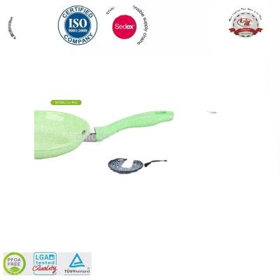 China Small-Edge Sustainable Aluminum Design Ceramic Marble Fry Pan for sale