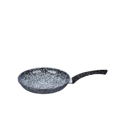 China Durable edge press roll frying pan aluminum cookware /caramic marble liner for sale