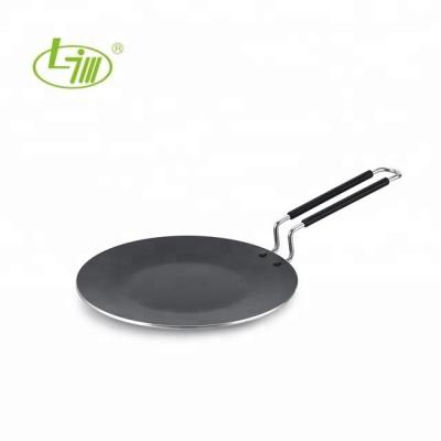 China 26cm sustainable quality non-stick concave tawa roti pan with stainless steel handle and induction bottom for sale