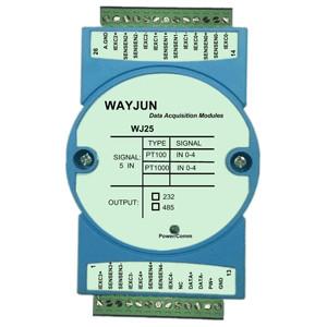 China WJ25-Serie 5 Kanäle PT100/PT1000 RTD Temperatursignal auf RS485/232 Temperatursignal zu verkaufen