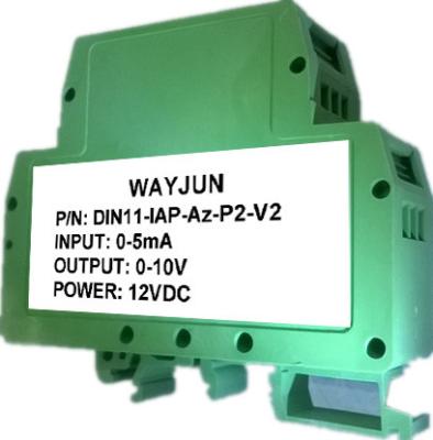 China WAYJUN  3000VDC Isolation DC current/voltage signal Conditioners Green isolation amplifier DIN35  CE approved for sale