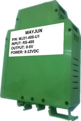 China WAYJUN 12bits RS485 bis 4-20mA RS232 bis 0-5V grün D/A-Wandler analoges I/O-Modul mit CE-Zulassung DIN35 zu verkaufen