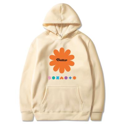 China Daisy Butter Custom Print Anti-Pilling Oversized Hoodie Unisex Mens Women's Hoodies Sweatshirt Customize Men's Hoodies and Sweatshirts for sale