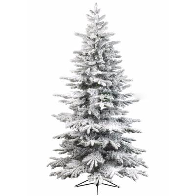 China Christmas Tree Decoration 7.5' Lexington Pre-Lit LED Quick Freeze Artificial Christmas Tree with Warm White Lights and Pinecones for sale