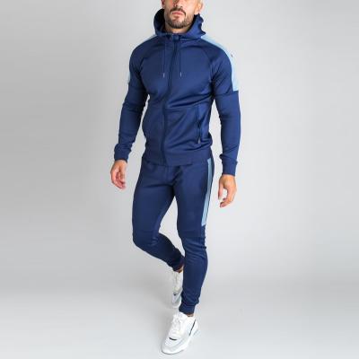 China Mens Gym Fitness Tracksuit Workout Body Fit Polyester Breathable Custom Tracksuit Men Active Jogger Set for sale