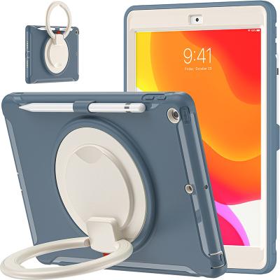 China Heavy Duty Anti-drop Shockproof Case For iPad 10.2 Case 2020/2019 With Pencil Holder Kickstand Grip Handle for sale