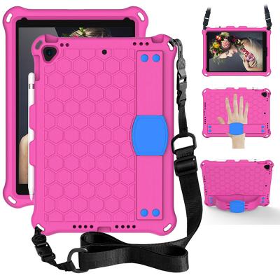 China Cute Anti-fall EVA Grip and Strap Holder Stand Shockproof Cover for iPad 10.2 7th Generation for sale