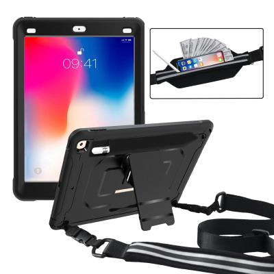 China Anti-knock Collar Strap Shoulder Strap Hand Strap Case For iPad 9.7 2017/2018 Universal 9.7 inchTablet Cover for sale