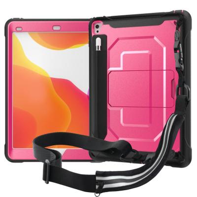 China Waterproof Shockproof Military Adjustable Shoulder Strap Neck Protective Grade Pocket Pencil Holder Expandable Case For iPad Pro 9.7 Inch Kickstand Shockproof Bumper Case for sale