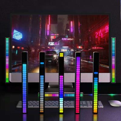 China Modern Color Lamp Music Rhythm Changing Sensor Lamp NEW For Game Room Computer Monitor Decor RGB LED Light Strips Love Decorative Lighting Fixtures Lights for sale