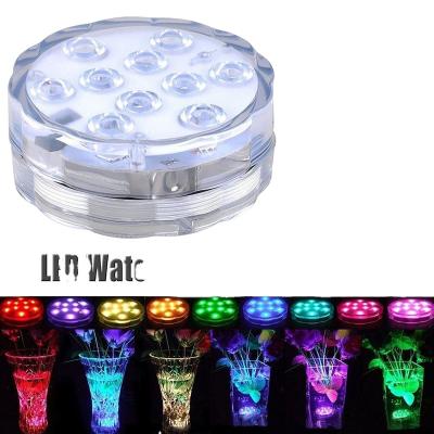 China Smart Light Sensor Control 10 Led Remote Control Vase Battery Operated Underwater Bowl Lamp Night Light Submersible RGB Outdoor Party Decoration for sale