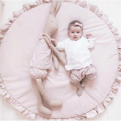 China Washable Nordic Newborn Baby Padded Blankets Girls Play Mats Soft Cotton Crawling Mat Play Around Floor Mat For Kids Room Interior Decor for sale