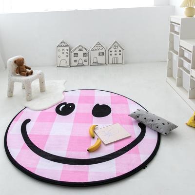 China Washable Kids Play Mats Round Carpet Rugs Cotton Mat Blanket Floor Carpet For Crawling Kids Room Decoration New Baby Gifts for sale