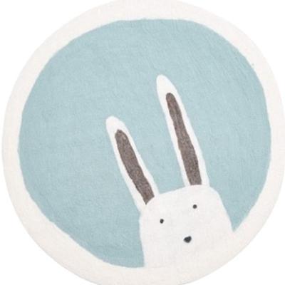 China Cartoon Washable Rabbit Around Anti-Slip Large Baby Game Anti-Slip Floor Play Mat Kids Plush Newborn Infant Crawling Animal Rug Covering for sale