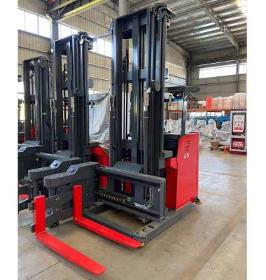 China Hotels CE Approved 1000kg 7m Electric Three Way Pallet Stacker With 180 Degree Rotating Forks for sale