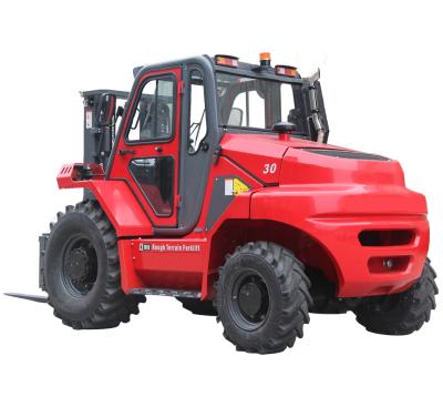 China New 3.5ton 4X4 4WD Hotels Rough Terrain Forklift For Sale for sale