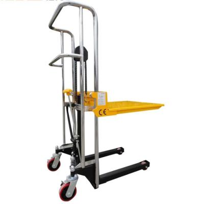 China Super Lightweight Hotels 400kg Hand Pallet Stacker for sale