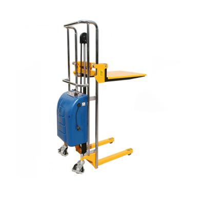 China Hotels Europe Market Hot Sale 400kgs Semi-electric Stacker With Platform for sale