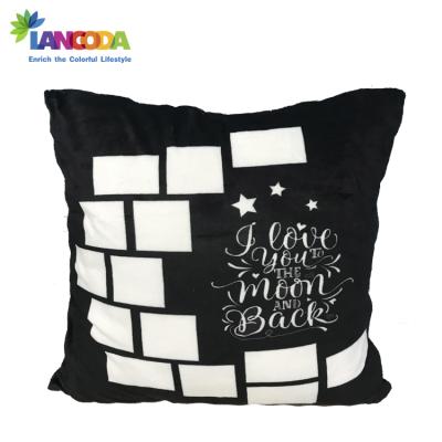 China Hotel and Resort Personalized 16x16 Inches 40x40cm I Love You To The Moon And Sublimation Back Blanks Moon Pillow Case Cover for sale