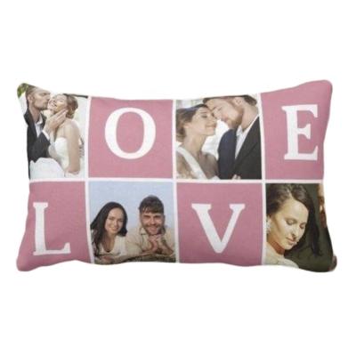 China Household Textiles Lancoda Love Mom Dad Sublimation Blanks Pillowcases Cushion Case for sale