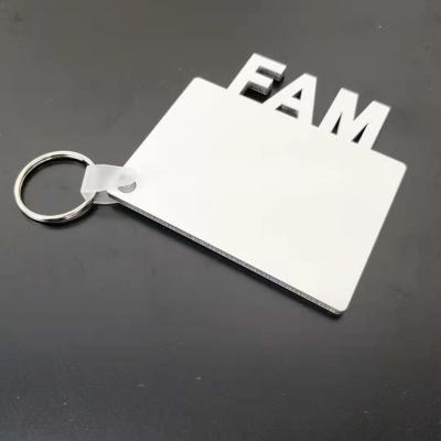 China Design Your Own Family Sublimation MDF FAM Photo Personalized Key Chain for sale