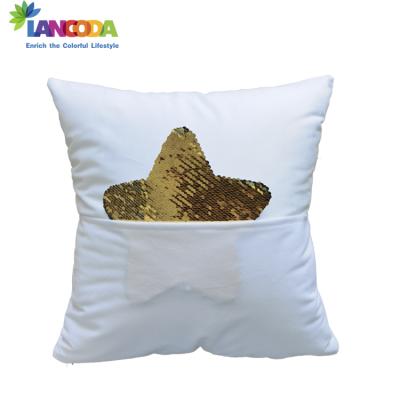 China 16x16 Non-Toxic Inches Sublimation Blank Blanks Pockets Pillow Cover for sale