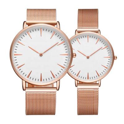 China Lancoda Rose Gold Black Silver Sublimation Non-Specific Blank Quartz Photo Couple Watch for sale