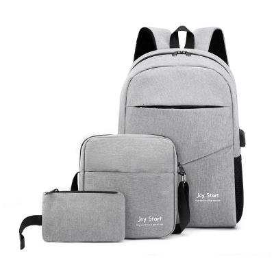 China Sympathybag 3 Piece Men Laptop Backpack Anti Theft USB Charging Custom Logo for sale