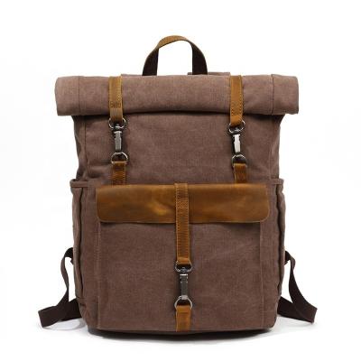 China Men's Retro Work Laptop Rucksack , Student Outdoor Wear Resistant Travel Bag for sale