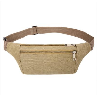 China Large Capacity Canvas Waist Bag For Men Outdoor Leisure for sale