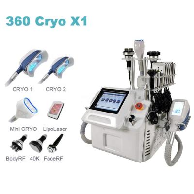 China Cellulite Reduction 6 in 1 RF Vacuum 40K Cavitation Lipo Laser 360 Degree Cryo Cooling Cryotherapy Fat Freezing Slimming Machine for sale