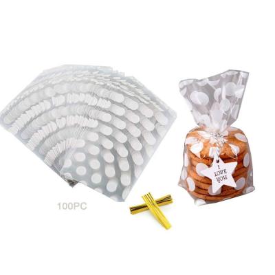 China Recyclable Cellophane PP Bags 100 Bundles With Twist Ties Christmas Holiday Favor Favor Gift Cello Bags For Party Cookies for sale