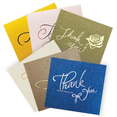 China Europe 6 Different Colors Concise Custom Foil Printing Thank You Cards Holiday Greeting Card for sale